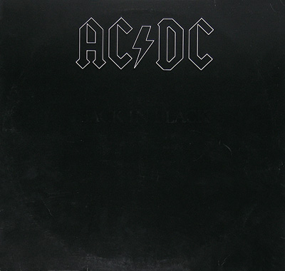 AC/DC - Back in Black (1980 Germany) album front cover vinyl record